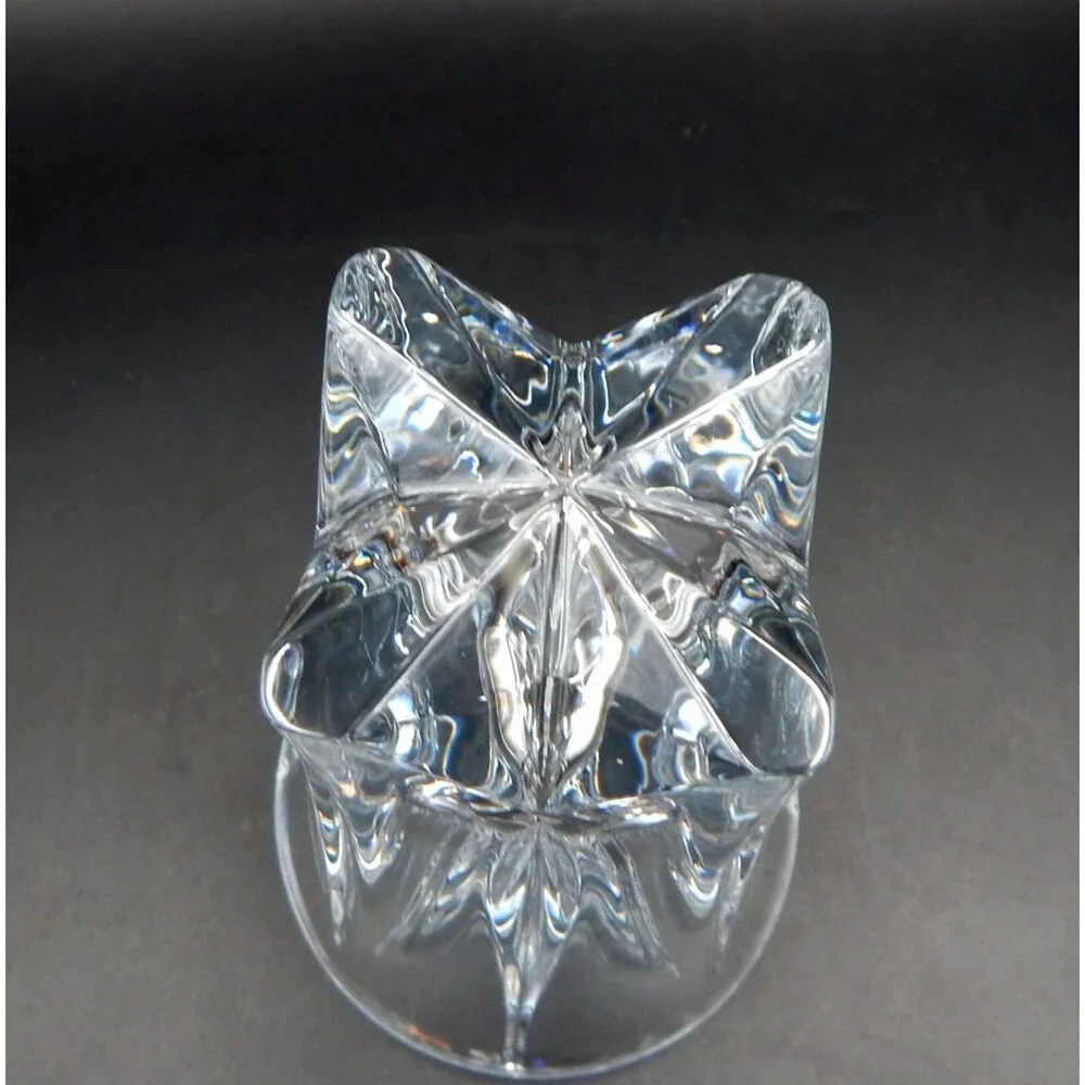 Lenox Ovations Oasis 8 Inch Lead Crystal Vase Glass Footed Blown